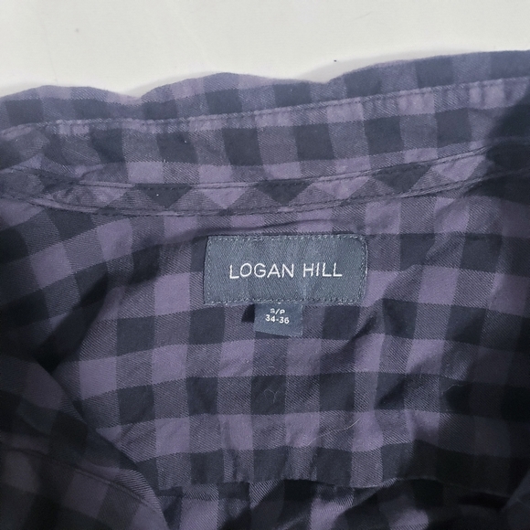 🛍FREEW/PURCHASE🛍 Logan Hill Grey & Black Plaid Button Up Flannel - Picture 9 of 9